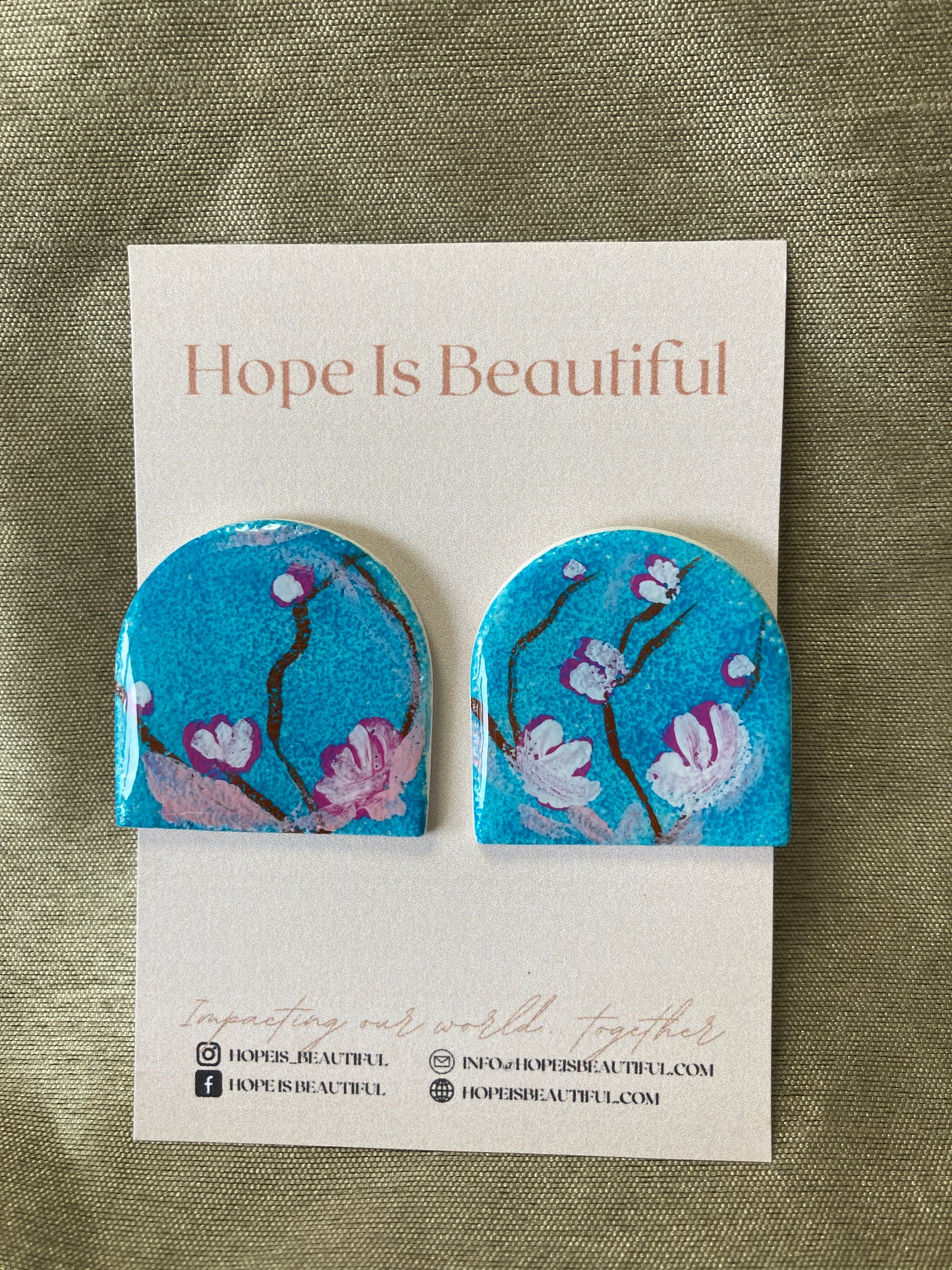 Hand Painted Arch Earrings