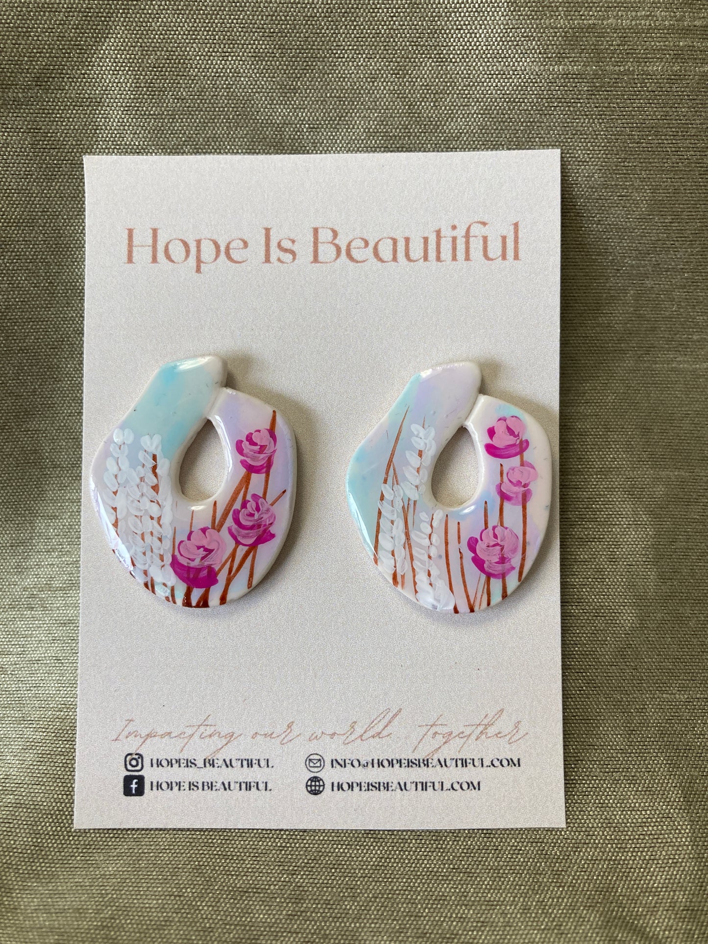 Hand Painted Vase Earrings