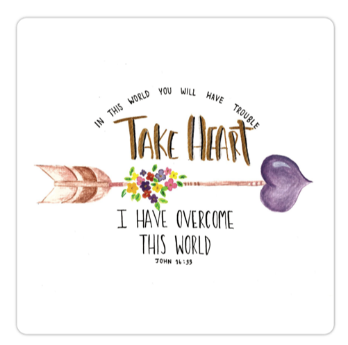 Take Heart Sticker